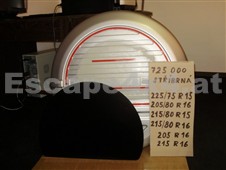 Reserveradabdeckung EGR silbern 75 cm