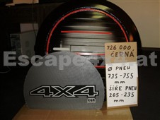 Reserveradabdeckung EGR schwarz 75 cm