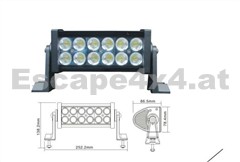 Offroad LED-Leuchte 25 cm 36 W